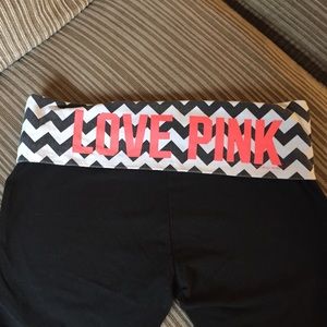 PINK crop yoga pants