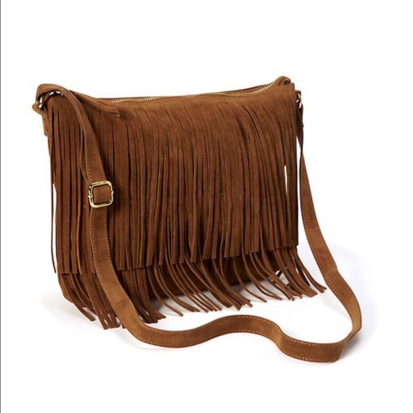 Suede Fringe Crossbody