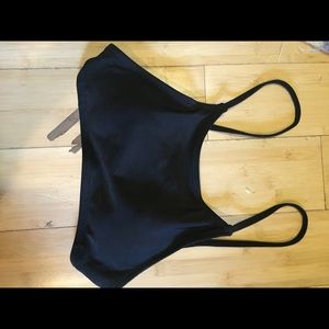black high neck bikini top