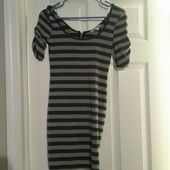 Striped dress (blue and grey)