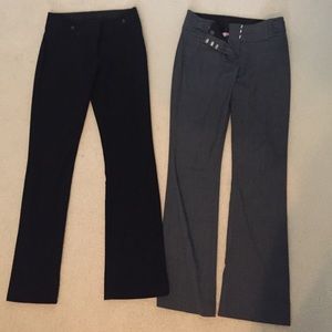 2 pairs dress pants form-fitting