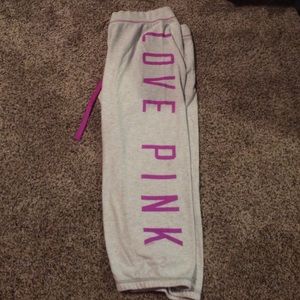 Pink cropped jogger