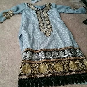Grey shalwar kameez