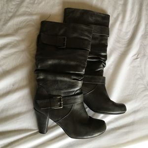 Grey Slouchy Boots