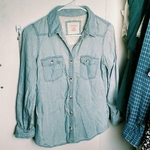Chambray button down top