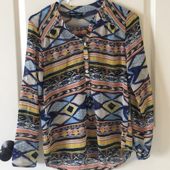 Long sleeve see through shirt