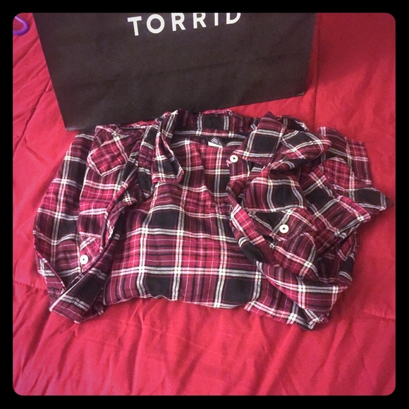 Red and Black Plaid Camp Shirt