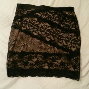 Lace pencil skirt