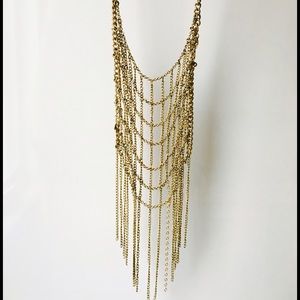 Madewell gold net chain necklace 1937 statement