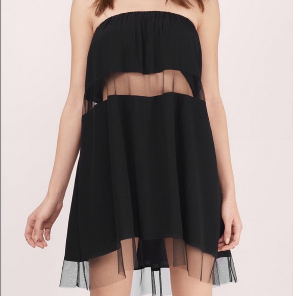 Strapless shift dress