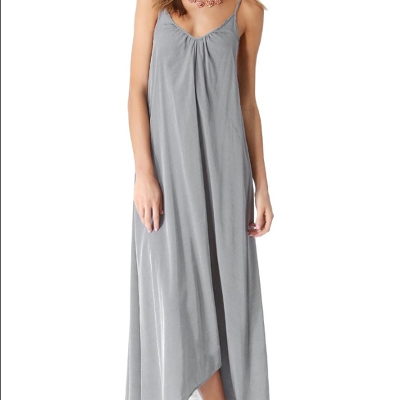 Pink stitch high low dress