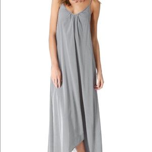 Pink stitch high low dress