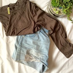 Free People long sleeved relaxed tee