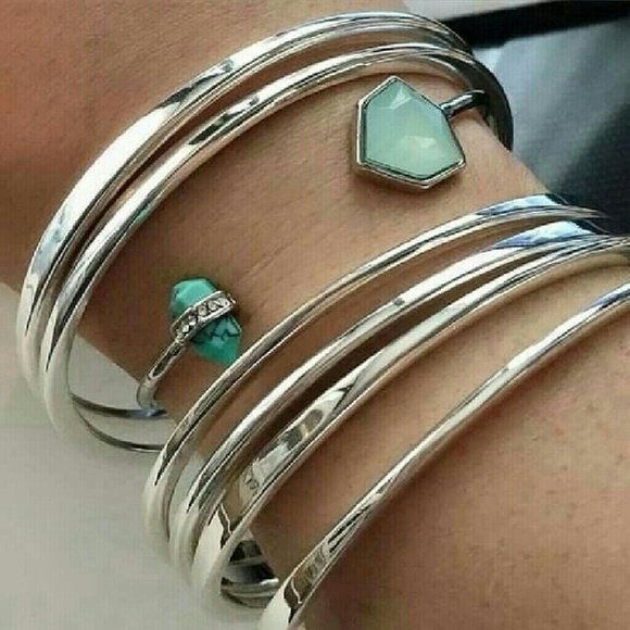 Jewelry | Turquoise open cuff bangle - Picture 2 of 3