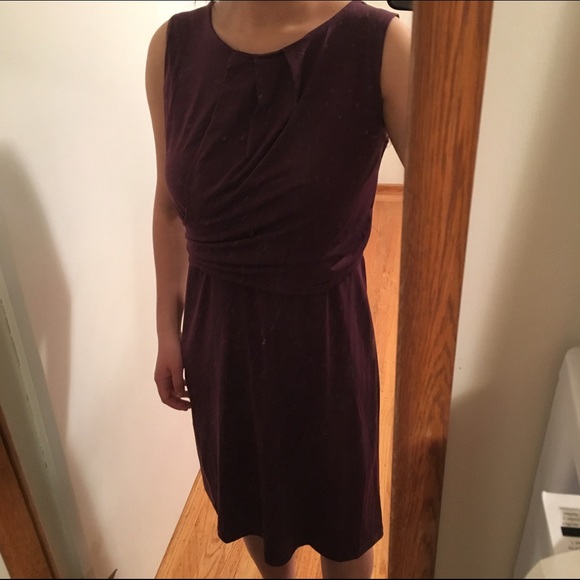 NWT Purple / Plum Draped Dress - Picture 3 of 3