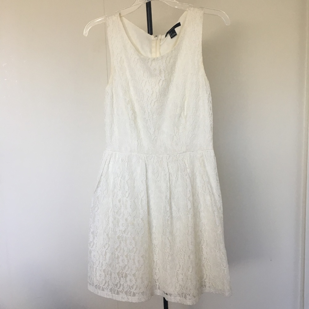 Forever 21 White Floral Lace Dress