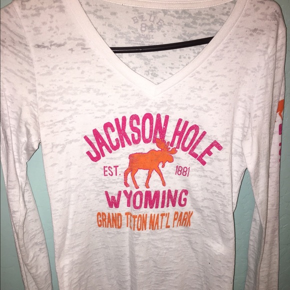 Jackson Hole Burnout v-neck Long sleeve - Picture 1 of 3