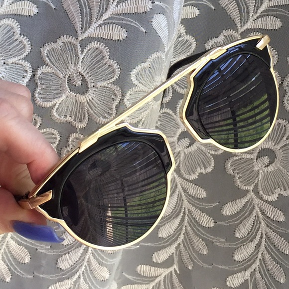 Gold Wrapped Black Sunglasses - Picture 3 of 4