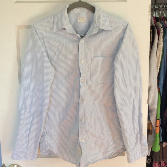 Womens Striped Button Down