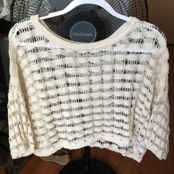 Urban Outfitters Ecoté cream cut-out sweater
