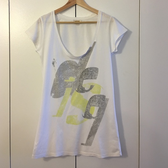 Diesel T-Shirt with grey and light yellow print