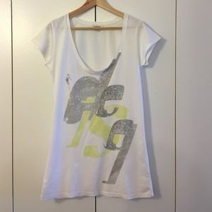 Diesel T-Shirt with grey and light yellow print