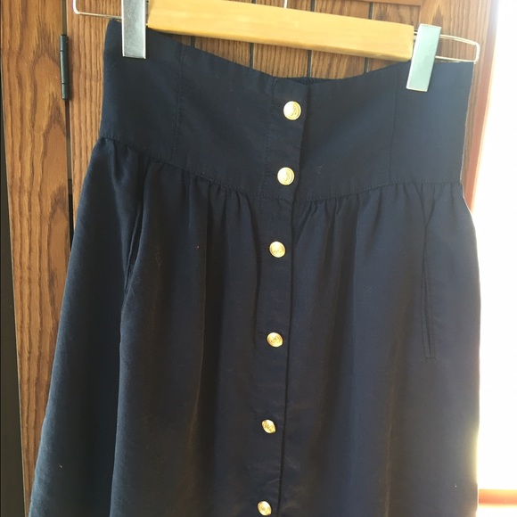 Zara Woman Navy Skirt with Pockets
