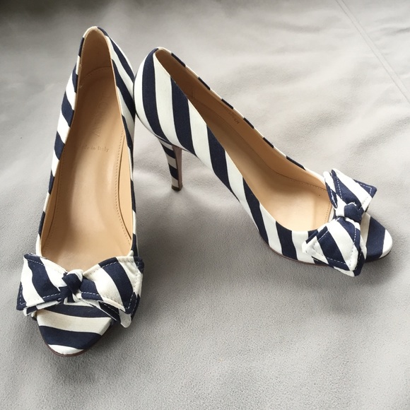 J.Crew striped heels