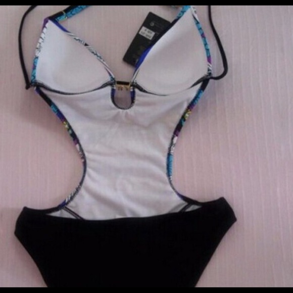 Bohemian Print One Piece Monokini Swimsuit - Picture 4 of 4