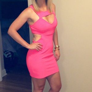 Sexy, bodycon Hot Pink M dress. Worn ONCE!