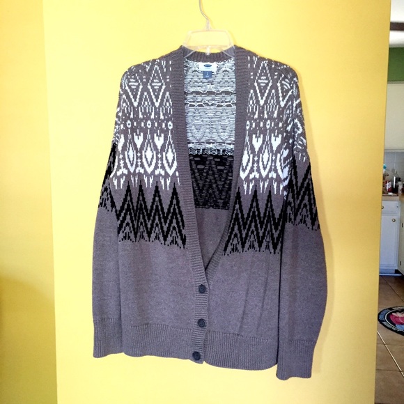OLD NAVY oversized ikat cardigan