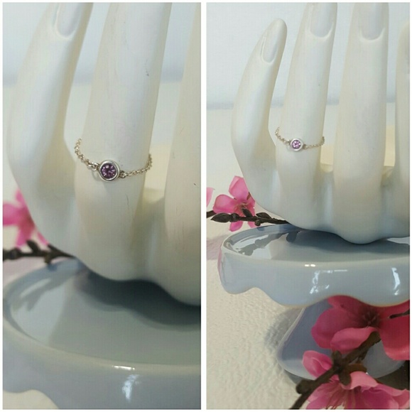 ππHPππTiffany Pink Sapphire Yard/Chain Ring - Picture 3 of 4