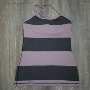 Lululemmon Y tank grey and lavender