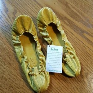 BEIRN SNAKE SKIN BALLET SLIPPERS