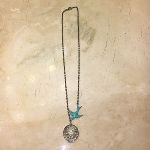 Vintage Shabby Chic Bird Necklace