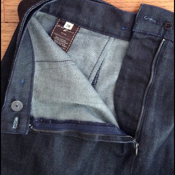 7 FOR ALL MANKIND Dark Denim Pencil Skirt 28 - Picture 3 of 4