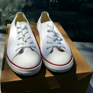 White Converse, new, never worn