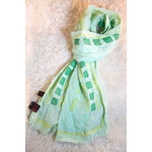 *Last Chance* NWT Asian Eye Green Geometric Scarf