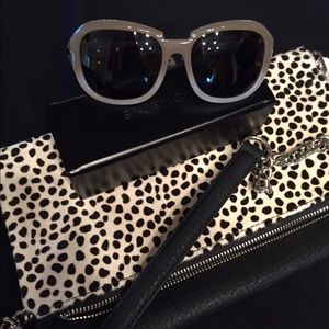 Givenchy glasses. Cool toned taupe grey color.