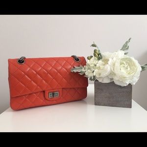 Authentic Chanel calfskin small flap bag