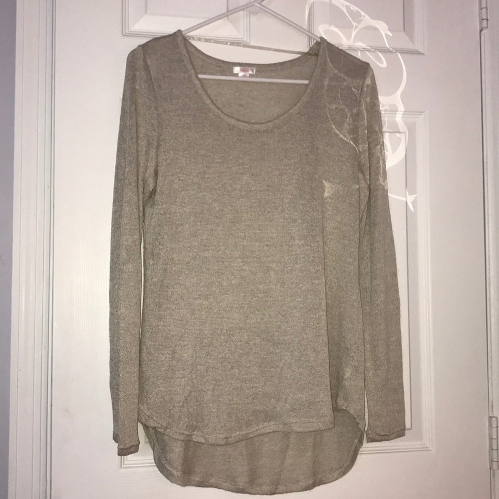 Tan long sleeve shirt