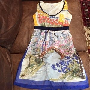 Silk spring dress