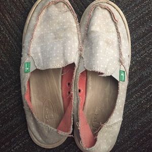 Sanuk slip ons