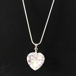 Heart shaped diamond necklace