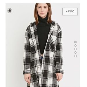 Plaid jacket with hoodie