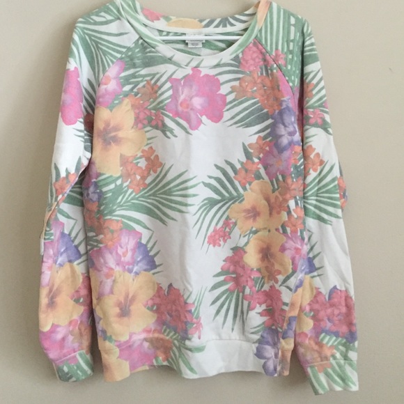 Tropical Print Pullover