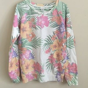 Tropical Print Pullover