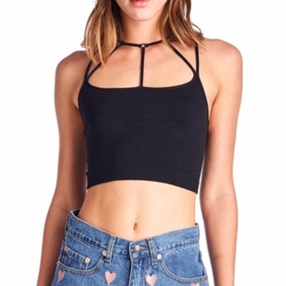 🎉HOST PICK🎉 Sexy High Neck Criss Cross Bralette - Picture 2 of 3