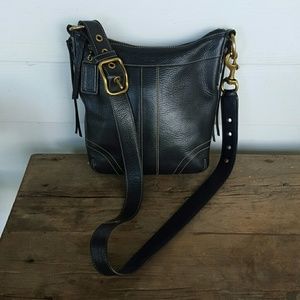 Pre-loved Authentic Coach Black Leather Handbag