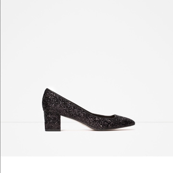 Zara mid heels with gliters